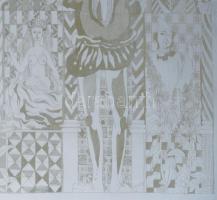 Zala Tibor (1920-2004): Bocaccio c. grafika réz nyomódúca. 40x30 cm. Gyűjtői ritkaság!
