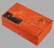 cca 1935 K. Lukáts Kató (1900-1990) iparművész Exotic Kölni, Baeder, Budapest art deco grafikájú dob...