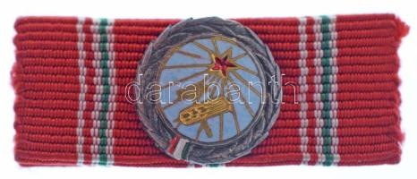 1957. "Munka Érdemérem" ezüstött, zománcozott bronz kitüntetés miniatűrje szalagsávval (14mm) T:AU 1957. "Labour Merit Medal" silver plated, enamelled bronze miniature decoration, with ribbon (14mm) C:AU NMK 606.