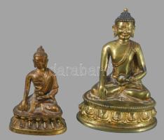 9 darabos antik tibeti szobor és kegytárgy összeállítás. 19. sz. második fele - 20. sz. első fele. V...