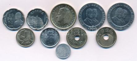 Spanyolország 1992. 1P-200P (10xklf) forgalmi összeállítás T:AU Spain 1992. 1 Peseta - 200 Pesetas (10xdiff) circulating coins C:AU