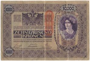 Ausztria 1918. 10.000K "1033 21629" "DEUTSCHÖSTERREICH" felülbélyegzéssel T:VG s...