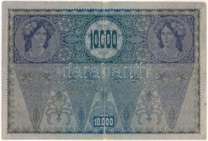 Ausztria 1919. (1918) 10.000K hátlap rajzos, vízszintes "DEUTSCHÖSTERREICH" felülbélyegzés...