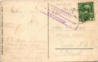 1915 Vipava, Wippach; general view, castle ruins (EB)