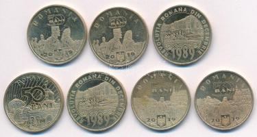 Románia 2014-2019. 50b forgalmi emlékpénz (7db, 4xklf) T:AU,XF
Romania 2014-2019. 50 Bani circulati...