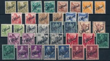 Svájc 1942 2 db Hivatalos sor, 2 x Mi 46-63 (Mi EUR 125,-)