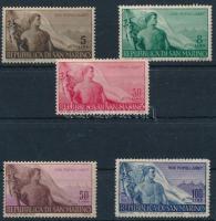 San Marino 1948 Mi 397-401 (**Mi EUR 100,-) (8L, 30L falcos / hinged)