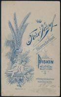 cca 1900 Férfiportré, keményhátú fotó Főző József (Piski, Erdély) műterméből, 10,5×6,5 cm