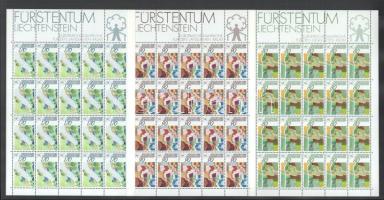 Liechtenstein 1988 Mi 939-941 teljes ívsor (Mi EUR 110,-)