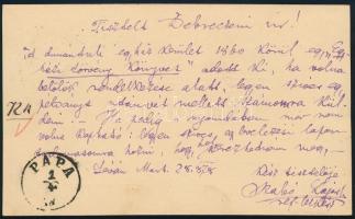 1878 2kr díjjegyes levelezőlap "LÉVA" - Pápa