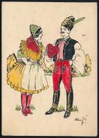 1941 Képeslap "KESZTHELY-BUDAPEST" vasúti mozgóposta bélyegzéssel