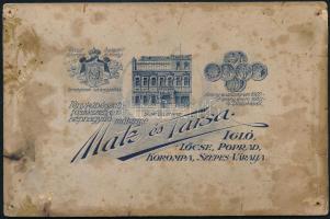 cca 1915 Családi portré, keményhátú fotó Matz és Társa (Igló, Lőcse, Poprád, Korompa, Szepesváralja)...