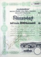 1907. Fiume "'Hungaria' Magyar Növényi Olaj-Gyár és Finomító Részvénytársaság" r...