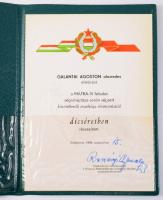 1964-2003 Katonai emléklapok, oklevelek (kitüntetés adományozó, dicsérő), összesen 9 db