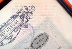 1895. Budapest "Magyar Folyam- és Tengerhajózási Részvénytársaság" részvénye 200K-ról, víz...