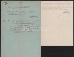 1871-1946 3 db vegyes irat (levél vitézi aláírással, katonai és jogi irat)