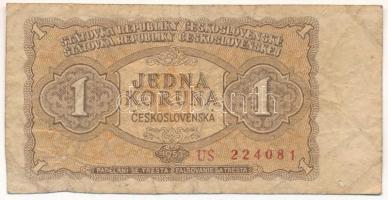 Csehszlovákia 1953. 1K "US 224081" T:F,VG Czechoslovakia 1953. 1 Koruna "US 224081" C:F,VG Krause 78.