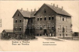 Verőce, Virovitica; Zupanijska bolnica / Comitats-Krankenhaus / Vármegye kórház / county hospital (E...