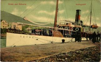 Abbazia, Opatija; Ausflugschiff. G. Abucalil / "TÁTRA" egycsavaros tengeri személyszállító...