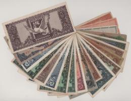 Vegyes 20db-os, főleg Pengő bankjegy tétel T:F,VG