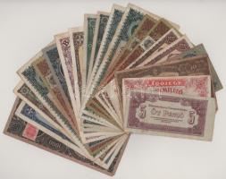 Vegyes 20db-os, főleg Pengő bankjegy tétel T:F,VG