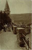 1906 Mali Losinj, Lussinpiccolo; promenade, church. photo (EK)