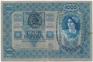 1902. 1000K "1314 51082" fekete "ROMANIA TIMBRU SPECIAL" román felülbélyegzéssel T:VG Adamo K35Be