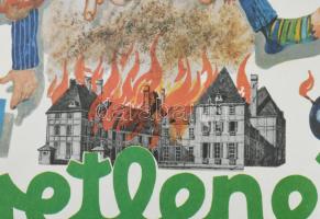 1981 Éretlenek, francia filmvígjáték plakát, papír, Ságvári Nyomda, hajtásnyommal, 56x40 cm