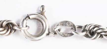 Ezüst (Ag) nyaklánc. jelzett, 900 ezrelékes, h: 49 cm, 20g