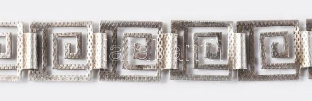 Ezüst (Ag) karkötő, jelzett, h: 18 cm, 8,1g