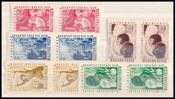 1949 VIT vágott sor párokban (50.000) / Mi 1048-1052 imperforate pairs