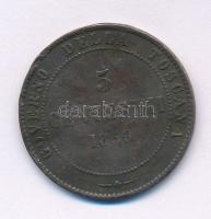 Olasz államok / Toszkána 1859. 5c Cu T:VF ü., ph. Italian states / Tuscany 1859. 5 Centesimi Cu C:VF ding, edge error Krause KM#6