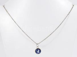 Ezüst (Ag) nyaklánc, nyilas medállal, jelzett, 3,7g