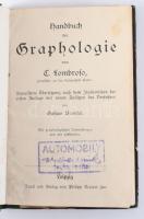 (Grafológia) Lombroso, Cesare: Handbuch der Graphologie : Reclam, Leipzig, 1917. 200 p. kihajtható facsimilék Félvászon kötésben