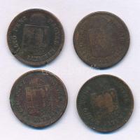 1882KB 1kr Cu "Középcímer" (3x) + 1886KB 1kr Cu "Középcímer" T:F patina
Adamo M...
