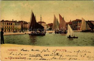 1909 Porec, Parenzo; Il Porto interno / kikötő / port. Dep. Federico Greatti (EK)