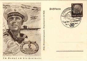 1941 Im Kampf um die Freiheit! / NSDAP German Nazi Party propaganda, military aircraft, swastika s: ...