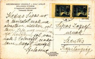 1945 Budapest XII. Széchenyi hegyi vendéglő, golf szálló és nyilvános étterem a fogaskerekű végállom...