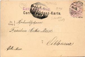 1899 Bród, Nagyrév, Szlavónbród, Slavonski Brod, Brod na Savi; Fő tér. L. Mioni kiadása (Pola) / mai...