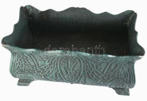 Nagyméretű öntöttvas virágtartó edény, hibátlan, 60x32x32 cm /// KIZÁRÓLAG SZEMÉLYES ÁTVÉTEL, NEM PO...