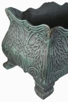 Nagyméretű öntöttvas virágtartó edény, hibátlan, 60x32x32 cm /// KIZÁRÓLAG SZEMÉLYES ÁTVÉTEL, NEM PO...