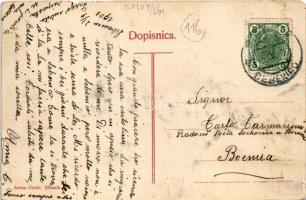 1907 Sibenik, Sebenico; Obala / quay, port, steamship. Antun Ciulic (EM)