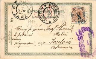 1899 Losinj, Lussino; Lussinpiccolo vista dal Porto, Riva Francesco Ferdinando, Lussingrande, Riva v...