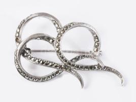 Ezüst (Ag) bross, markazitokkal, bruttó 7g