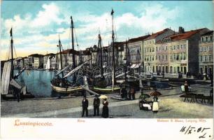 1905 Mali Losinj, Lussinpiccolo; Riva / kikötő, rakpart / port, quay. Mehner &amp; Maas