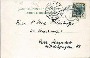 1905 Mali Losinj, Lussinpiccolo; Riva / kikötő, rakpart / port, quay. Mehner &amp; Maas