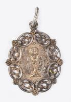 Ezüst (Ag) medál, jelzett, 4,2g