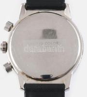 Benetton karóra, sárga számlappal, kronográfos, d: 36mm