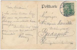 1914 Katowice, Kattowitz; Hotel Monopol, inh. Max Zernik / hotel, automobiles (wet damage)