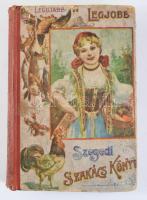 Panni néni: Legújabb szegedi szakácskönyv. Szeged, 1903., Gönczi József, 384+16 p. "A Rézi néni Szegedi szakácskönyvével 1876-ban kezdődött "szegedi szakácskönyv dömping" utolsó "zászlóvivője" volt Panni néni. Főzőkönyvének ez az egy kiadása látott napvilágot, amelynek az az érdekessége, hogy vagy a nyomda, vagy a kötészet hibájából úgy került forgalomba, hogy a receptek utolsó levele (385. l. verzóján egy hirdetéssel) kimaradt a könyvből, így a fellelhető példányok zöméből hiányzik." (Horváth Dezső.) Kiadói illusztrált félvászon-kötés, kopott, foltos borítóval, kissé foltos lapokkal, két nyomdahibás lappal (14-15 p.)